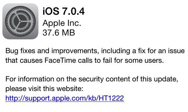 iOS 7.0.4