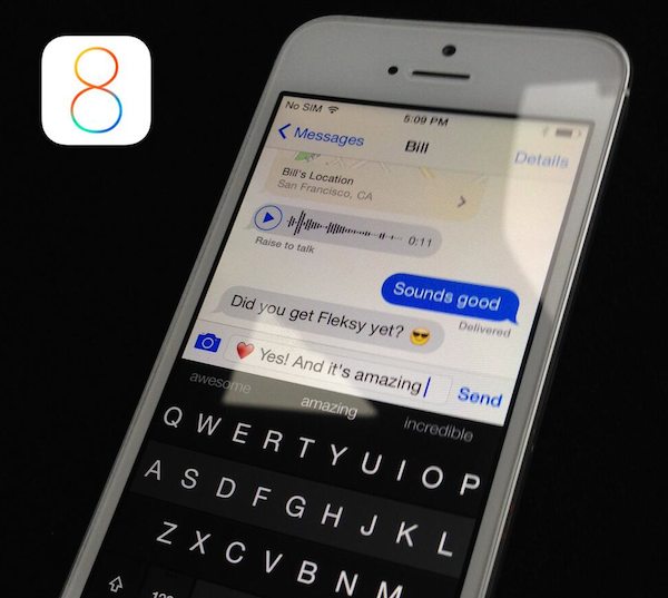 Fleksy, el primer teclado de terceros para iOS 8