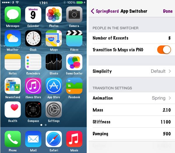 iOS 8 permite varios esquemas de color y tipografías en la IU